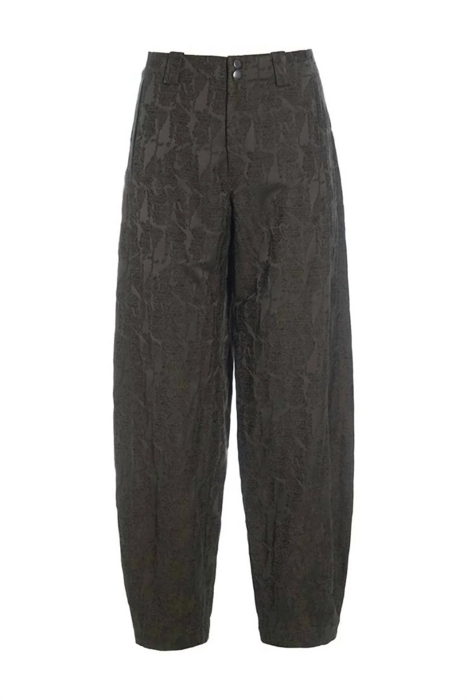 Jacquard Stretch Pants In Deep Forest