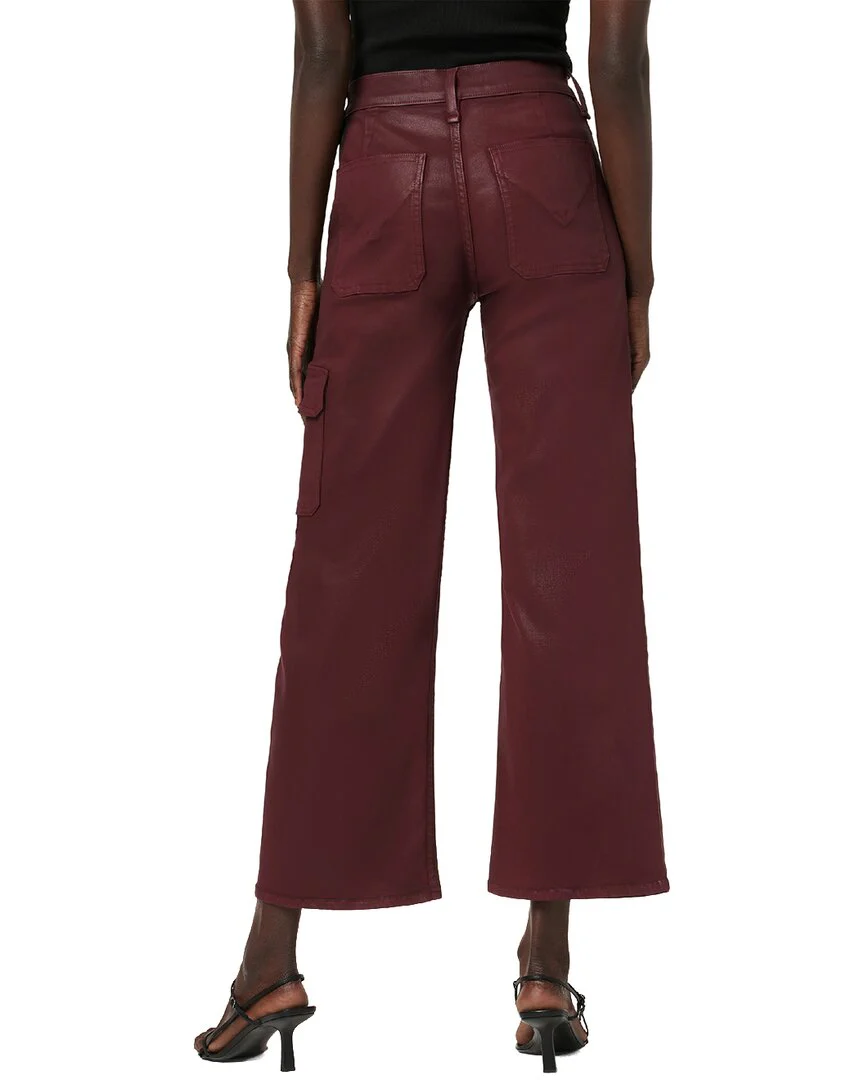 HUDSON Jeans Rosie Coated Bordeaux Wide Leg Jean
