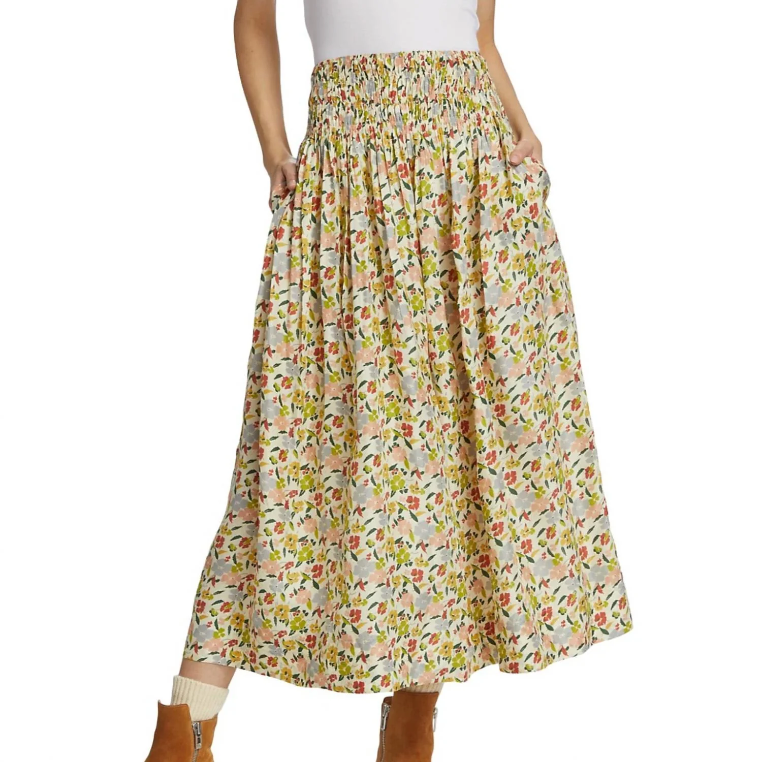 Viola Skirt In Floating Petals