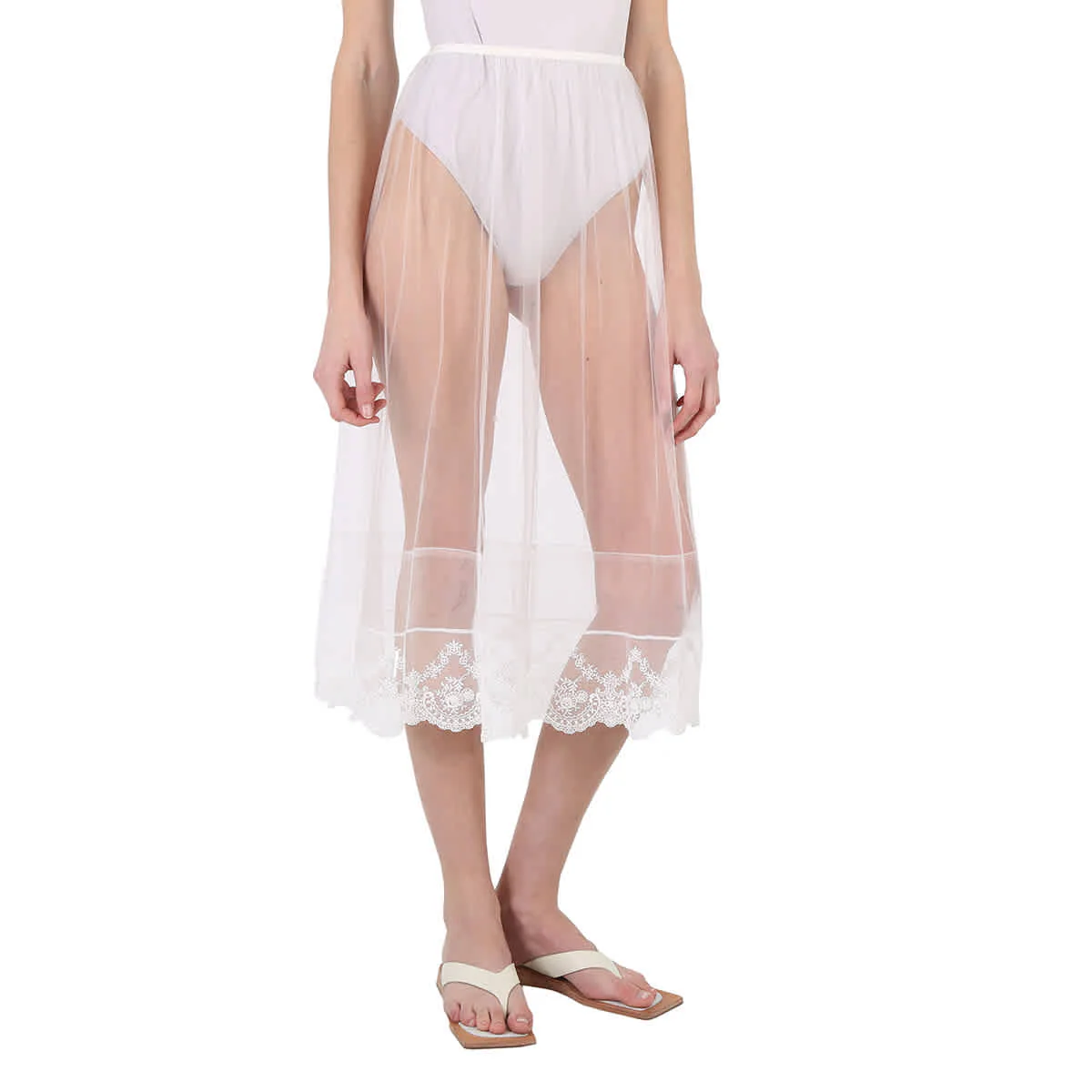 Moncler Layered Tulle Midi Skirt, Brand Size 38 (US SIze 0)