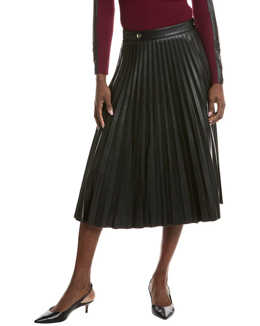 T Tahari Pleated Midi Skirt