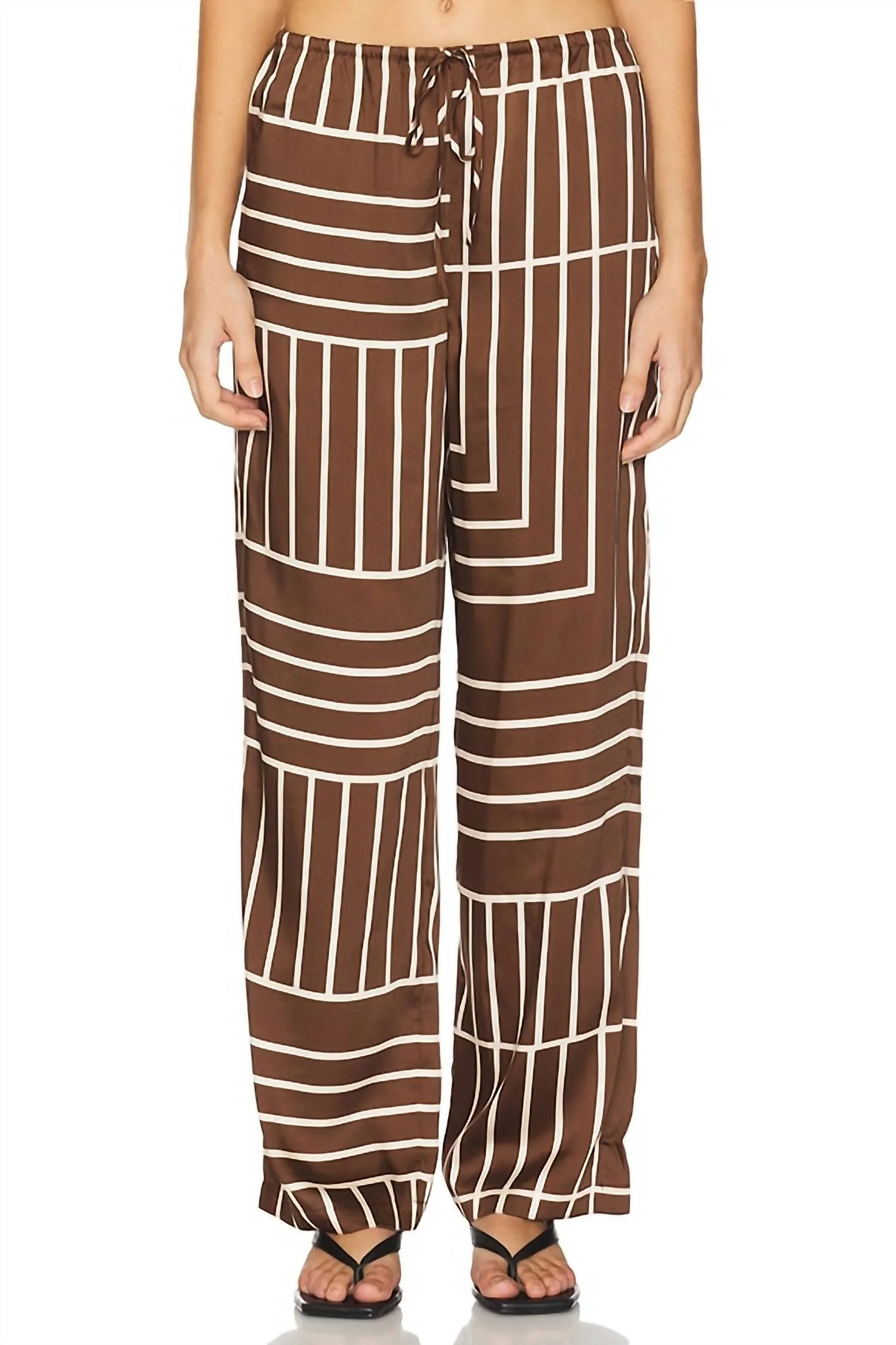 Damani Pants In Brown Line Art