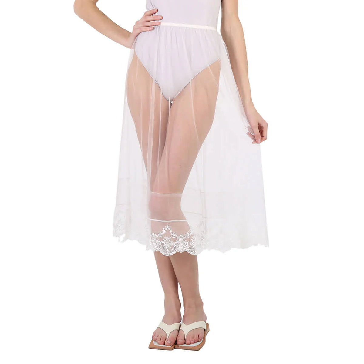 Moncler Layered Tulle Midi Skirt, Brand Size 38 (US SIze 0)