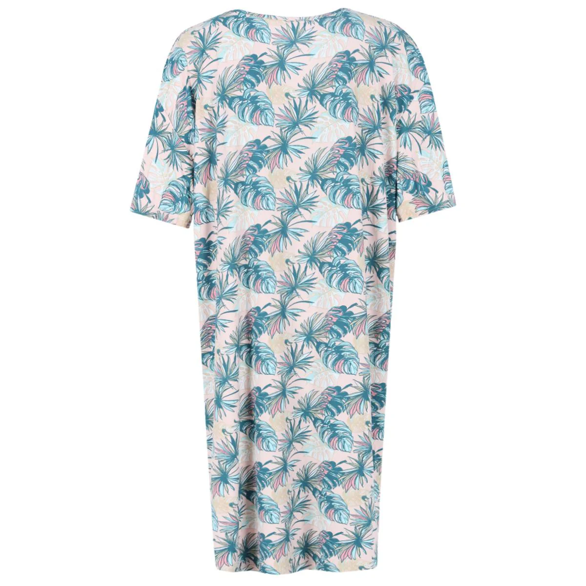 Women's Tropical Palm Leaf Oversized Sleep Shirt
