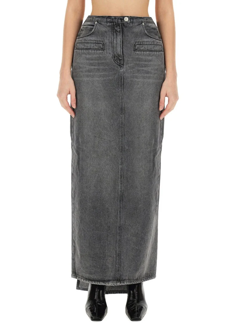 Classic Long Denim Skirt