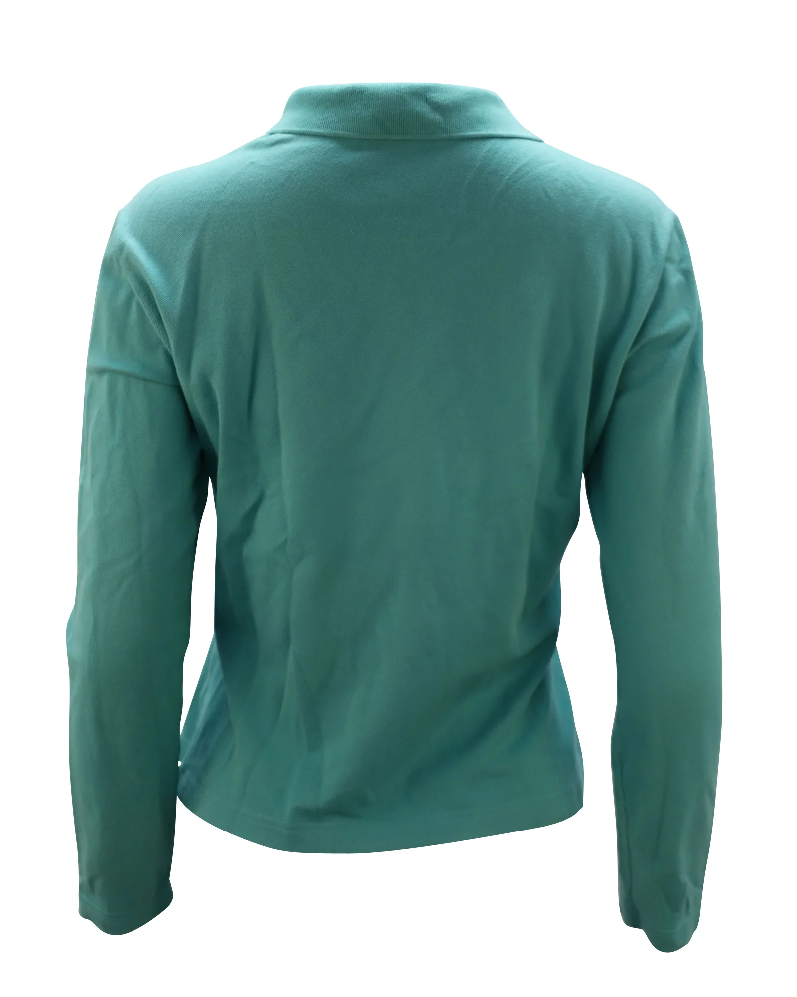 Lacoste Long Sleeve Polo in Teal Cotton