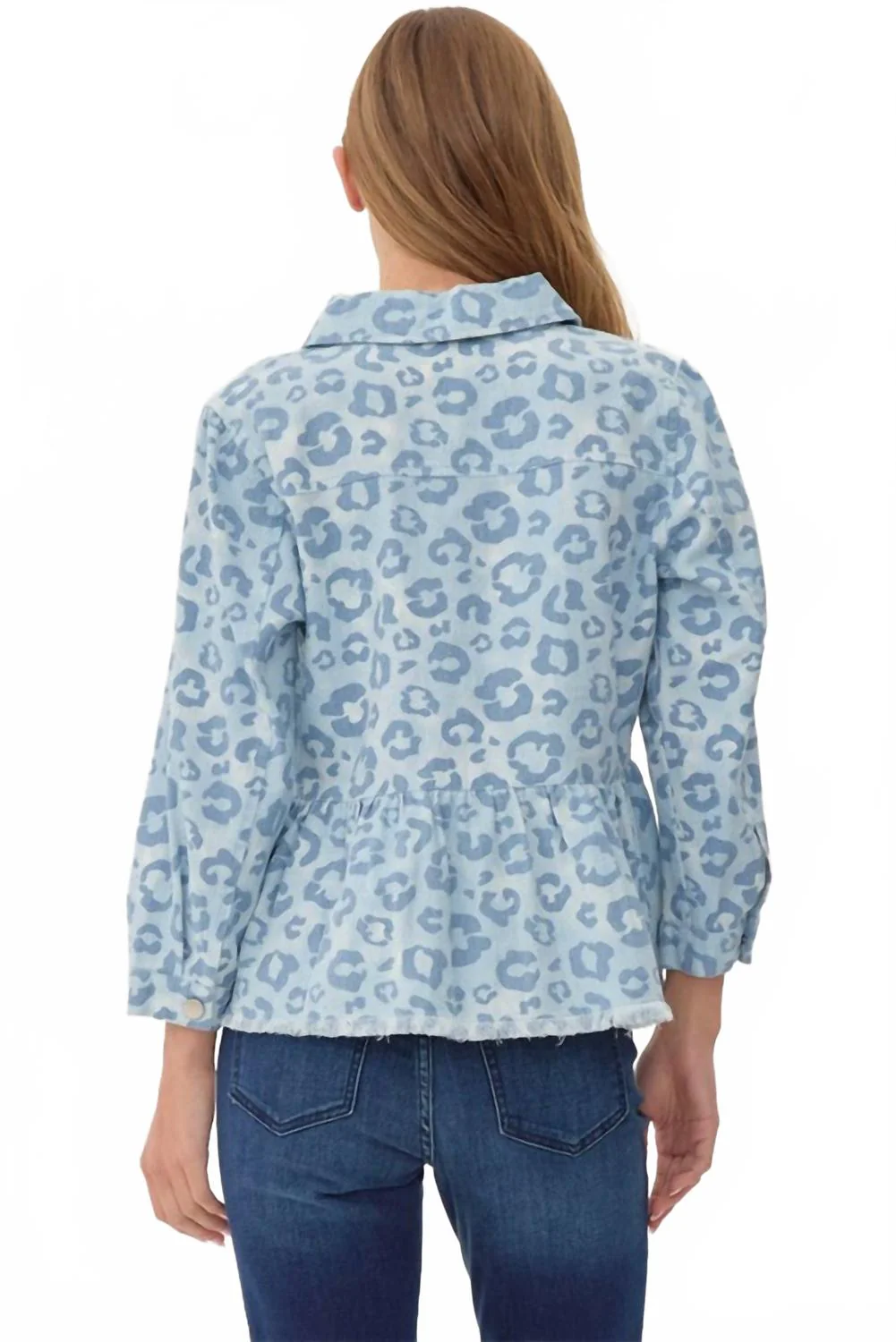 Leopard Blazer In Blue