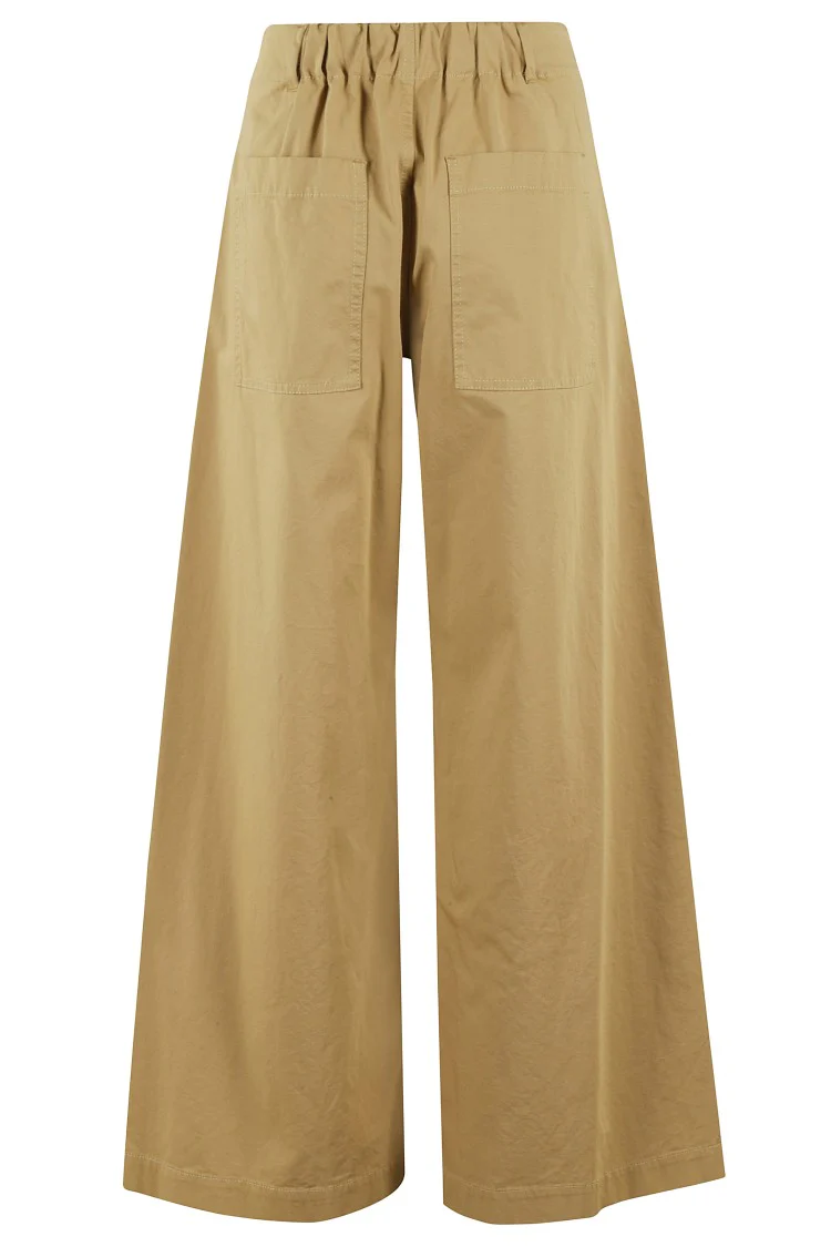 Wide-Leg Pants With Angled Front Pockets