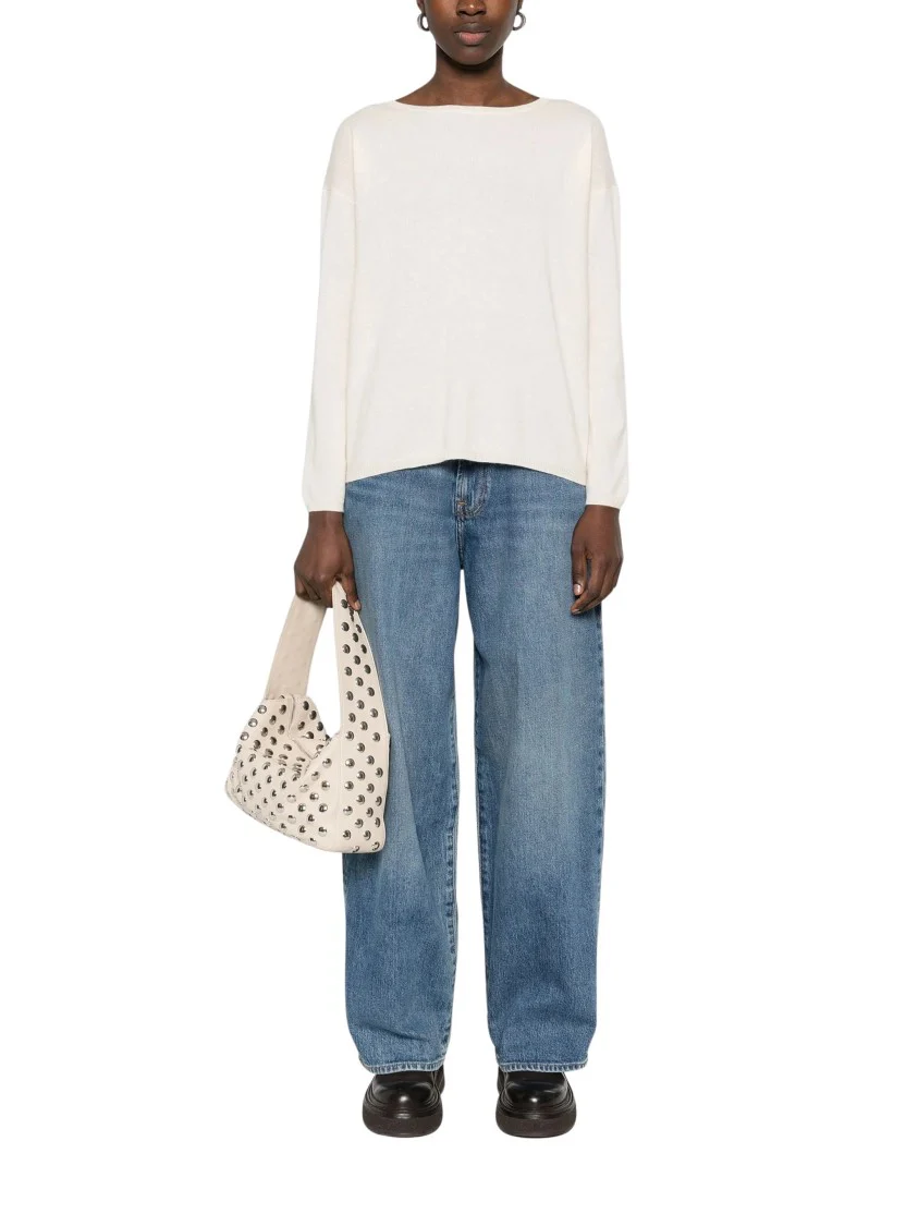 Baggy Light Blue Denim Jeans With High Waist