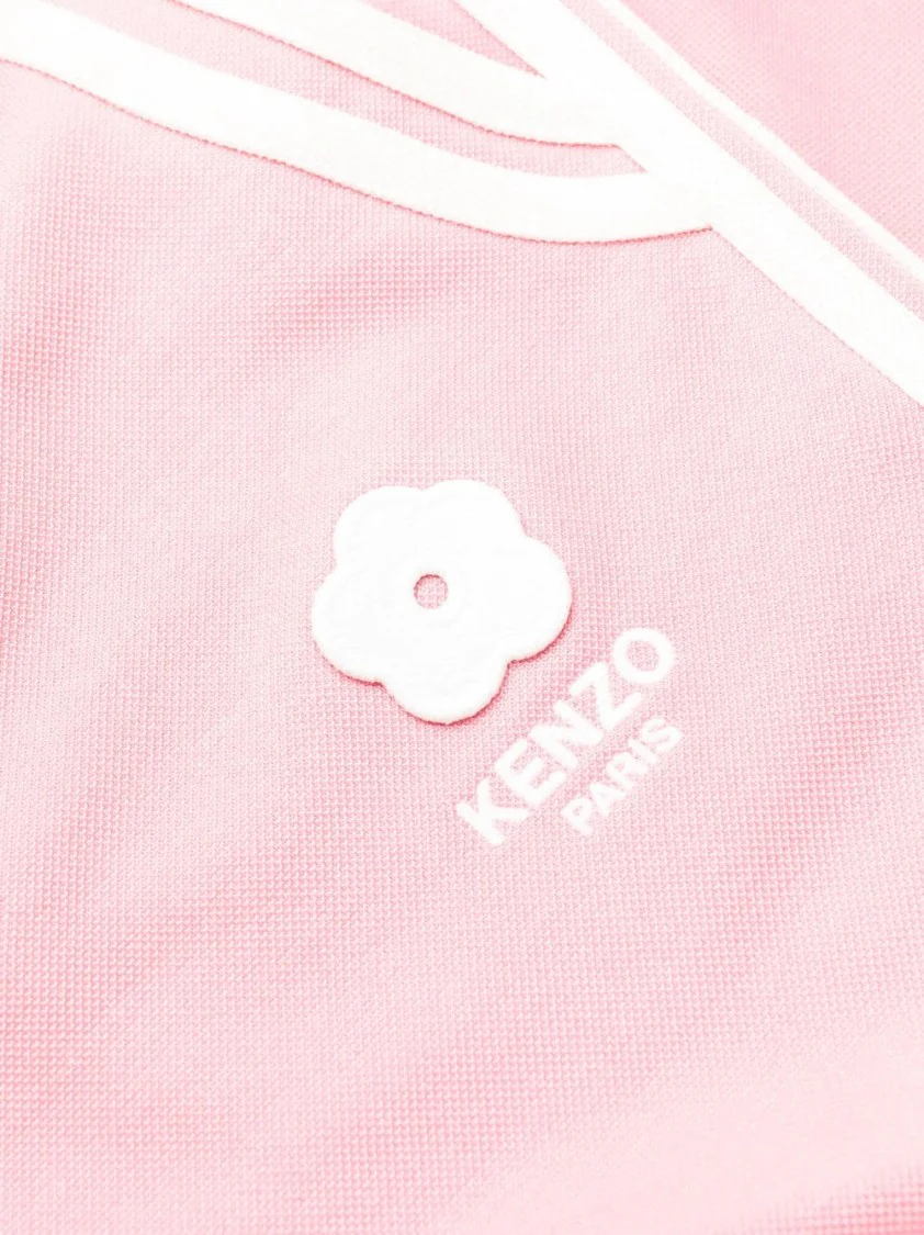 Relaxed Fit Jog Pants With Floral Logo