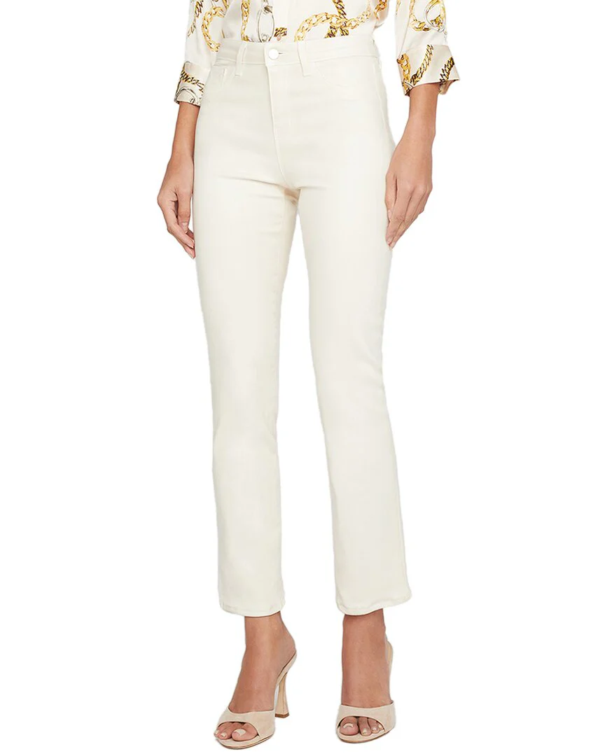 L’AGENCE Ginny High-Rise French Vanilla Coated Straight Jean