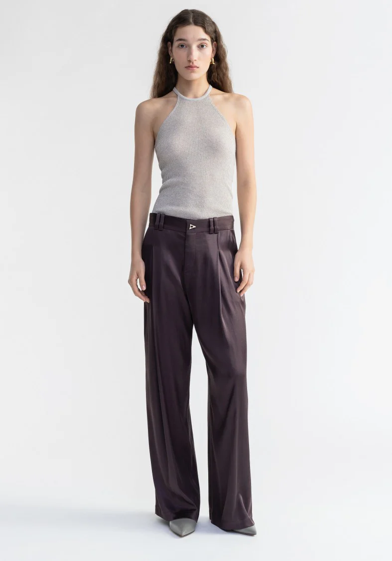 Wellen - Satin Wide-Leg Pants