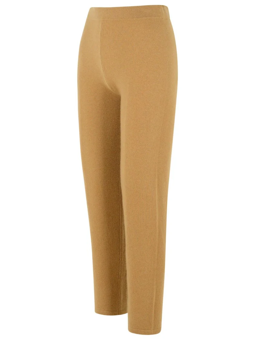 Beige Cashmere Blend Trousers