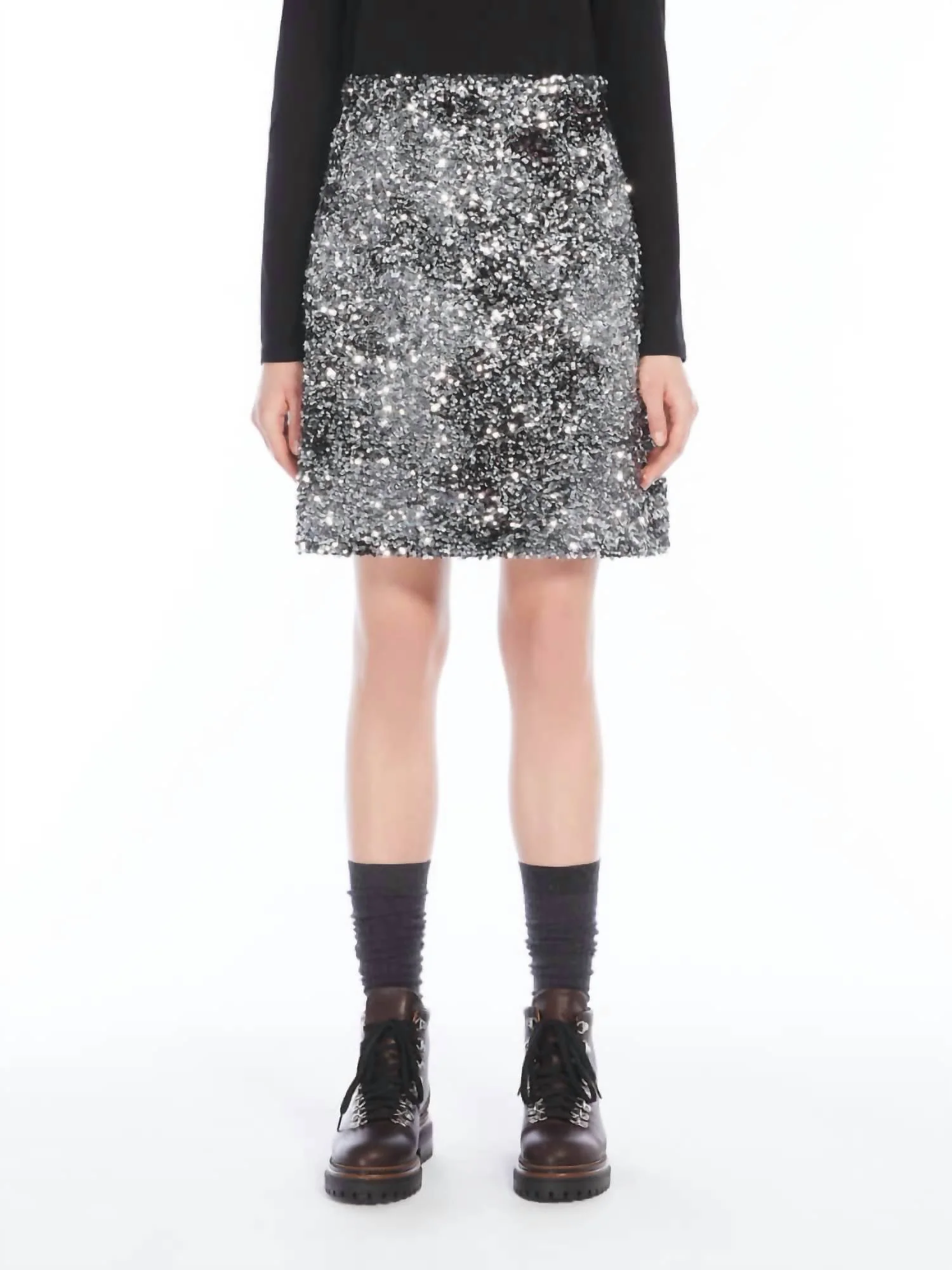 Uvetta Skirt In Black Sequins