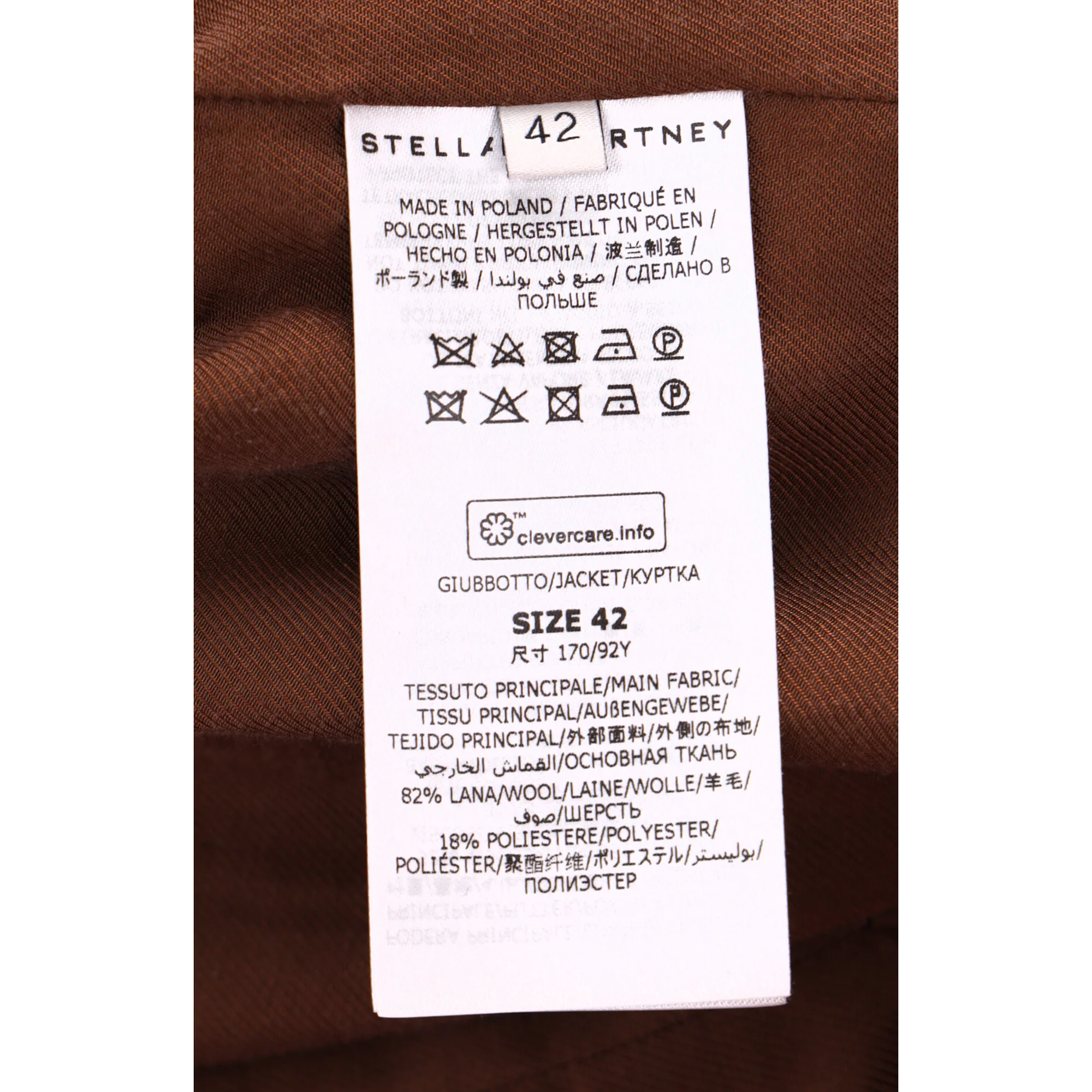 Stella McCartney Oversized  Blazer in Brown Wool