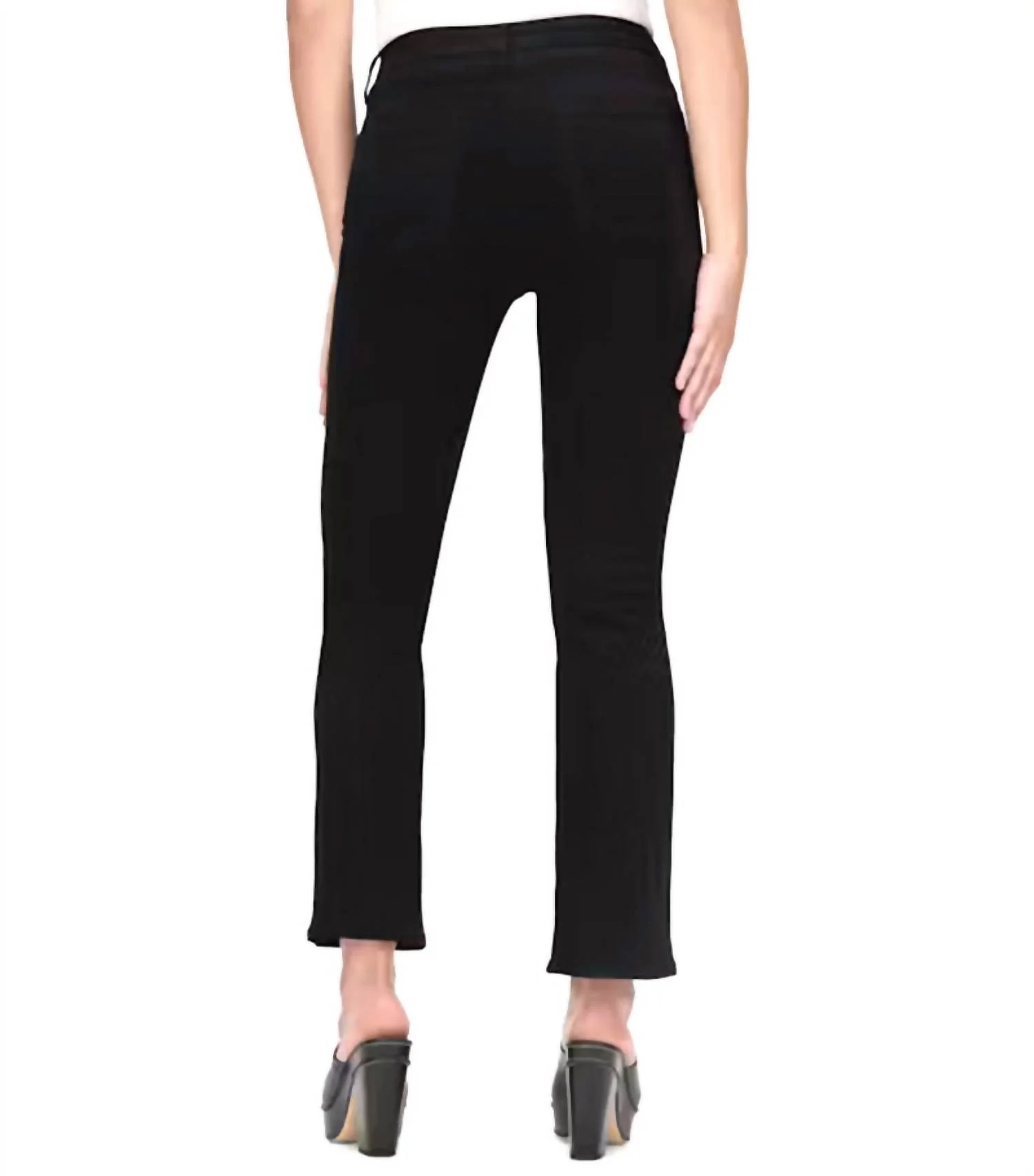 Le Crop Mini High Rise Boot Jeans In Black