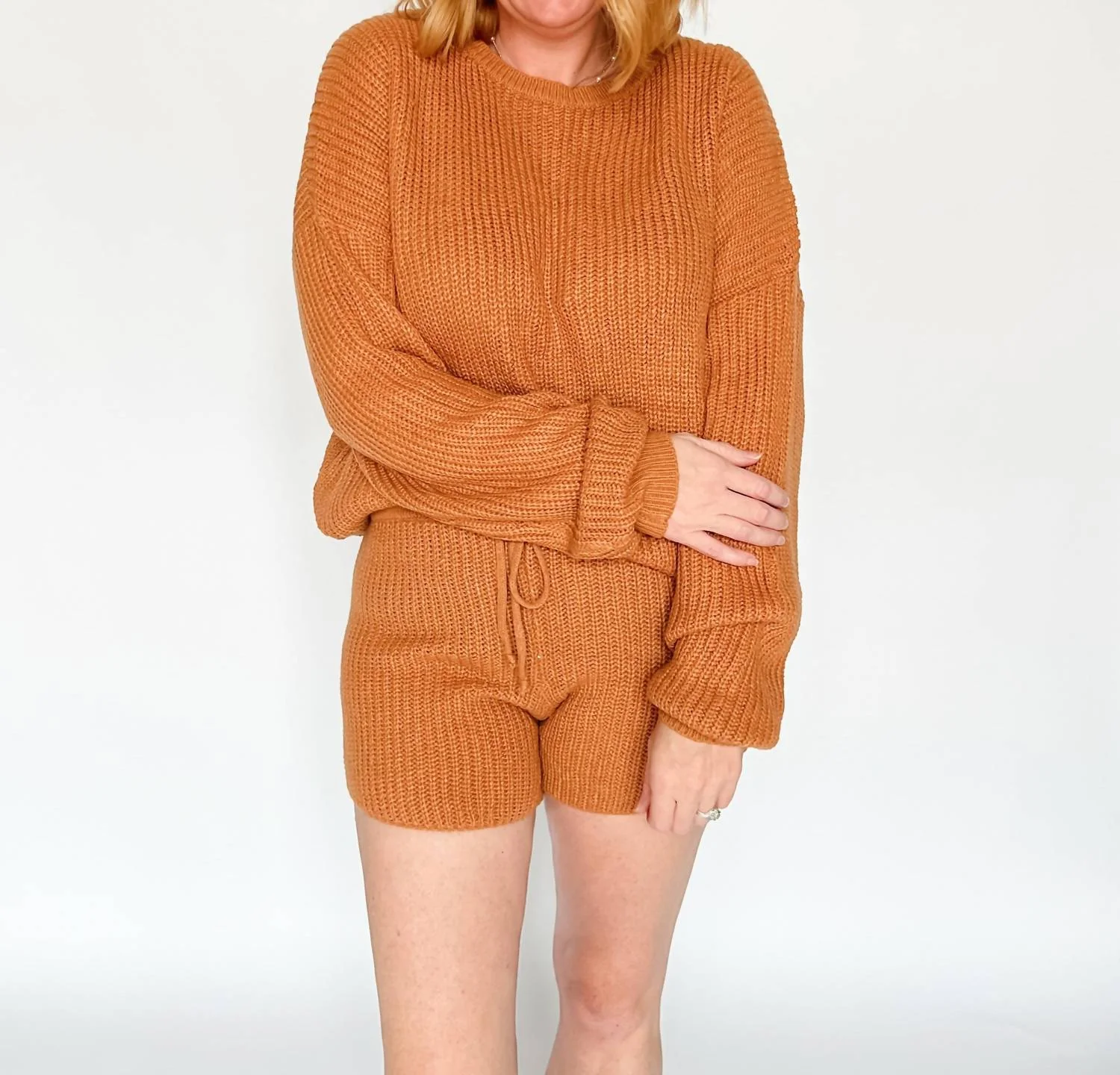 Laid Back Sweater Set In Mocha