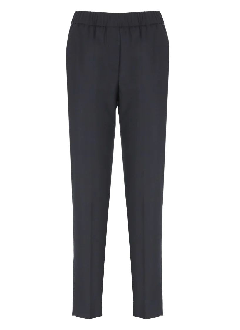 Dark Blue Merino Wool Pants