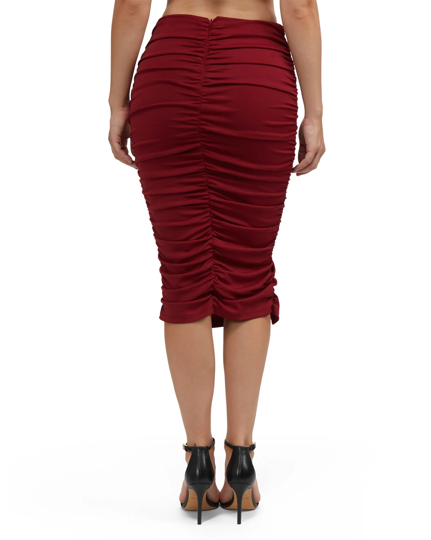 Bebe Women's Ruched Matte Jersey Skirt