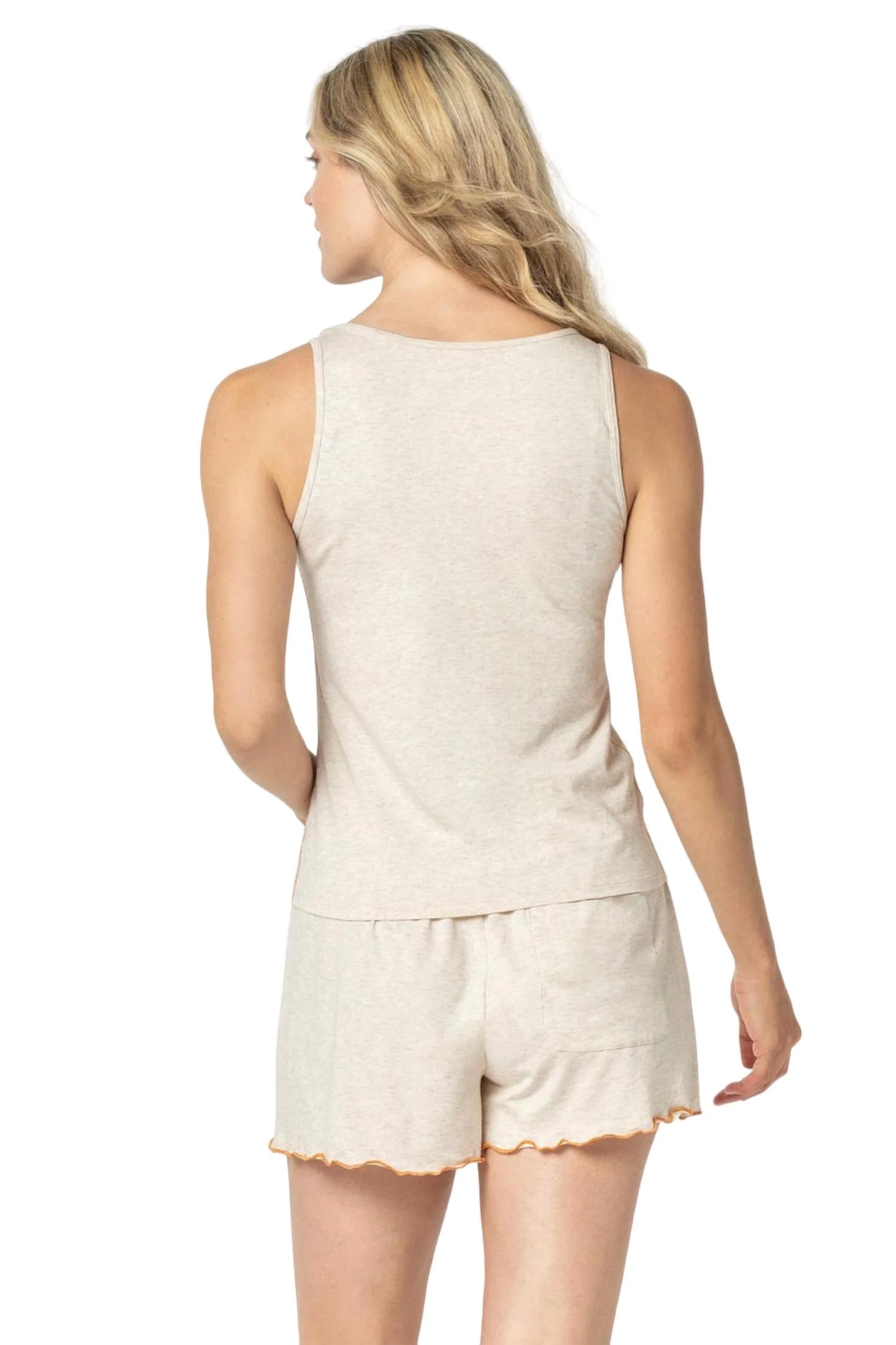 Tank Top And Short Set In Oatmeal