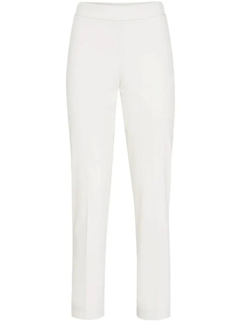 Tailored White Trousers With Modern Side Slits