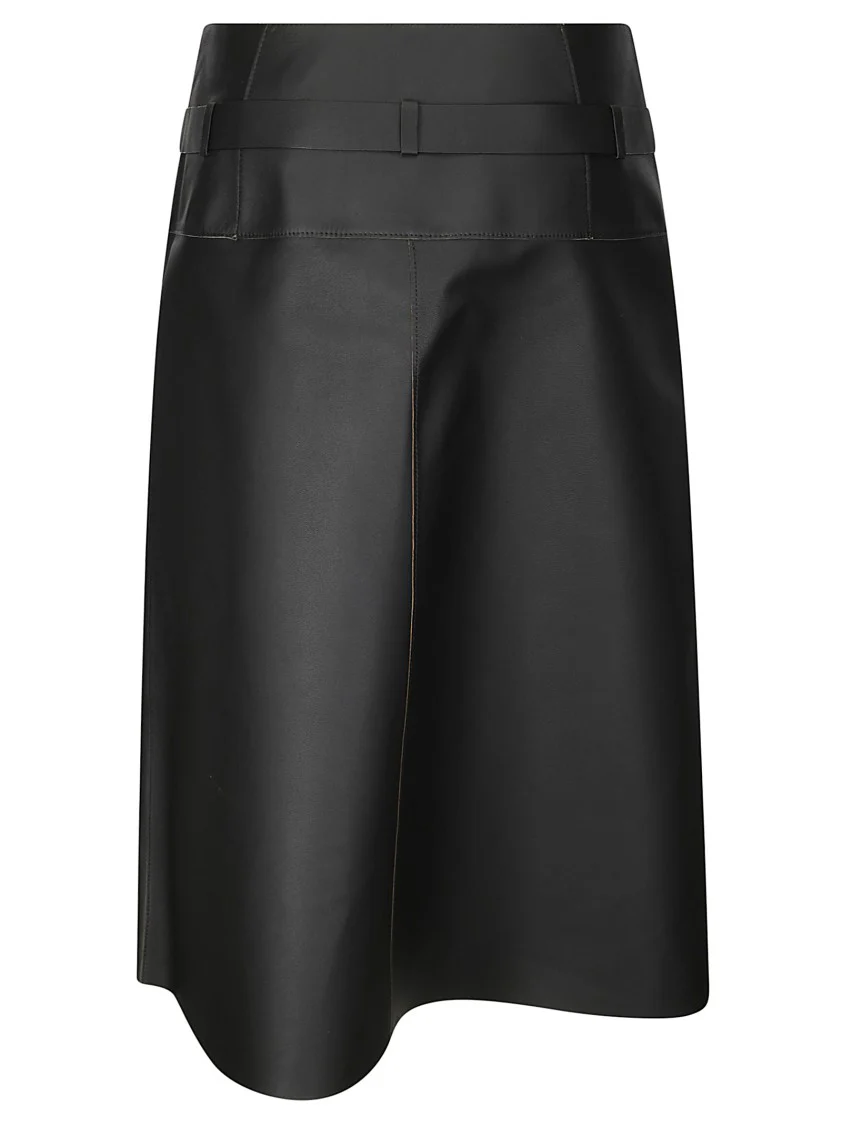 Leather Reversible Skirt Wallet