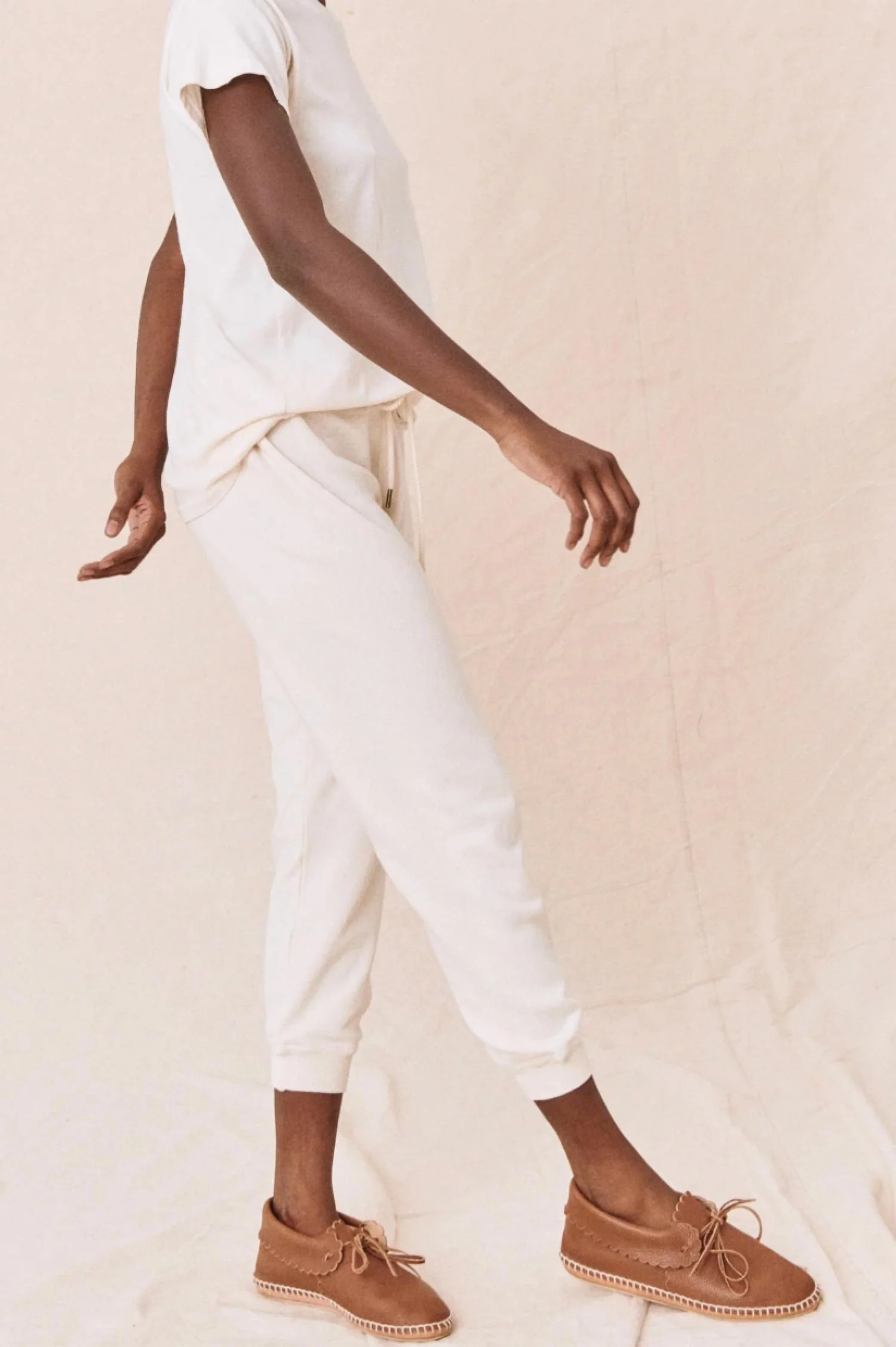 Cropped Sweatpant In Washed White