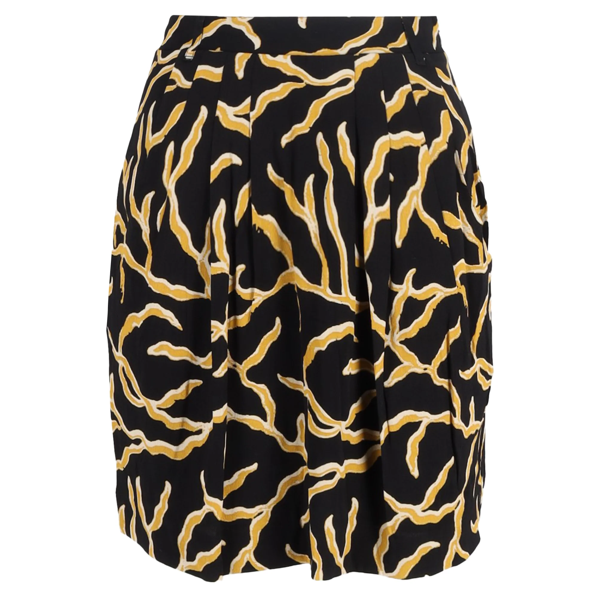 Ba&sh Clemy Printed Mini Skirt in Black Viscose