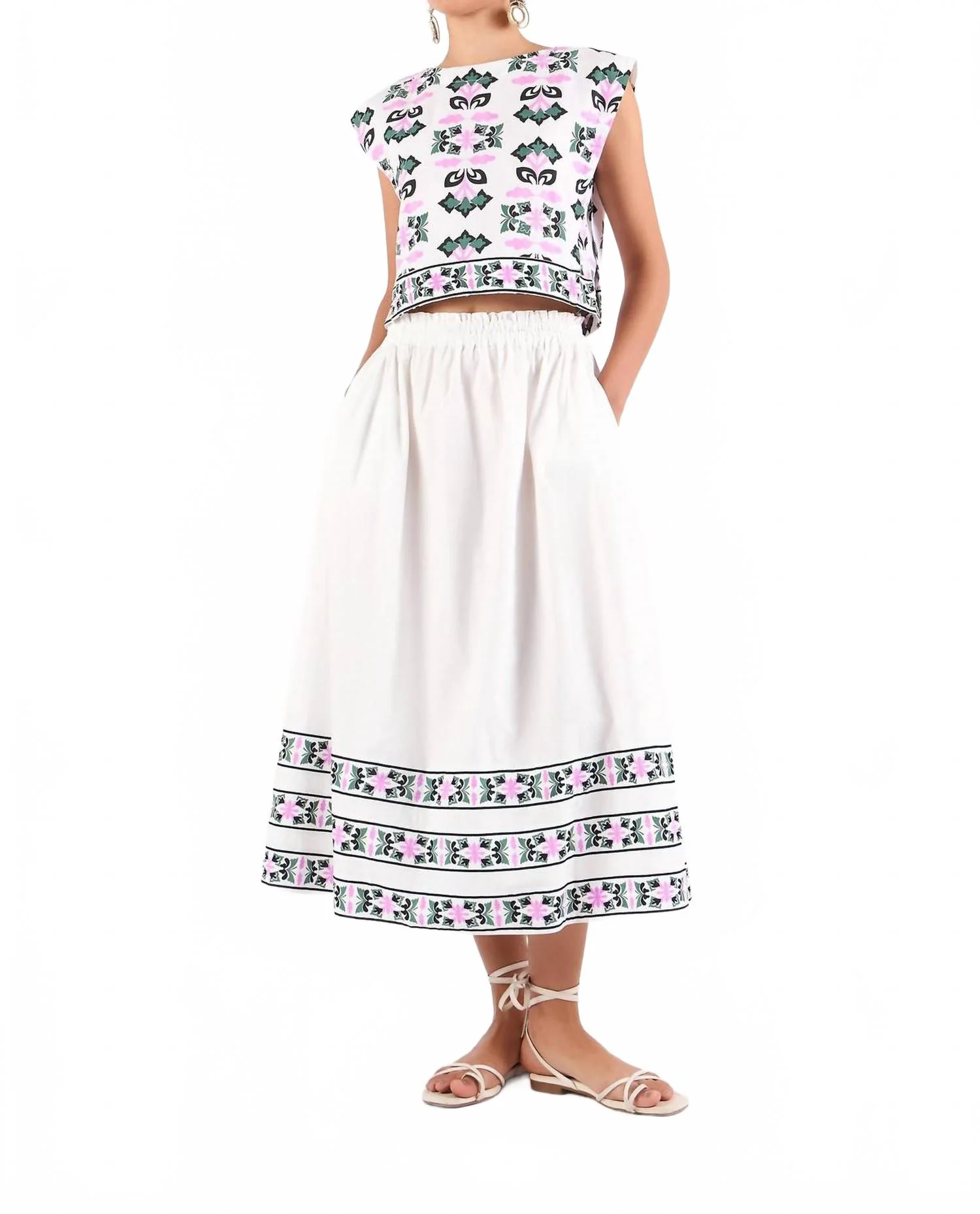 Amber Skirt In Papillon Moss