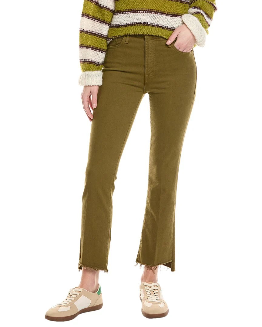 MOTHER The Insider Crop Step Fray Fir Green Jean