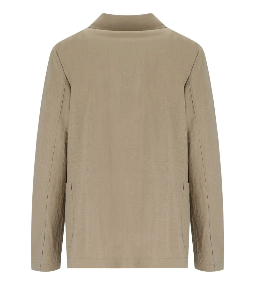 Dove Grey Single-Breasted Blazer