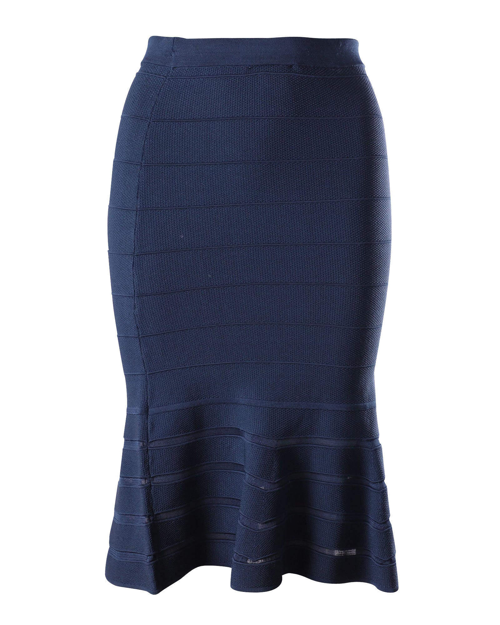 Sandro Paris Flared Hem Skirt in Blue Viscose