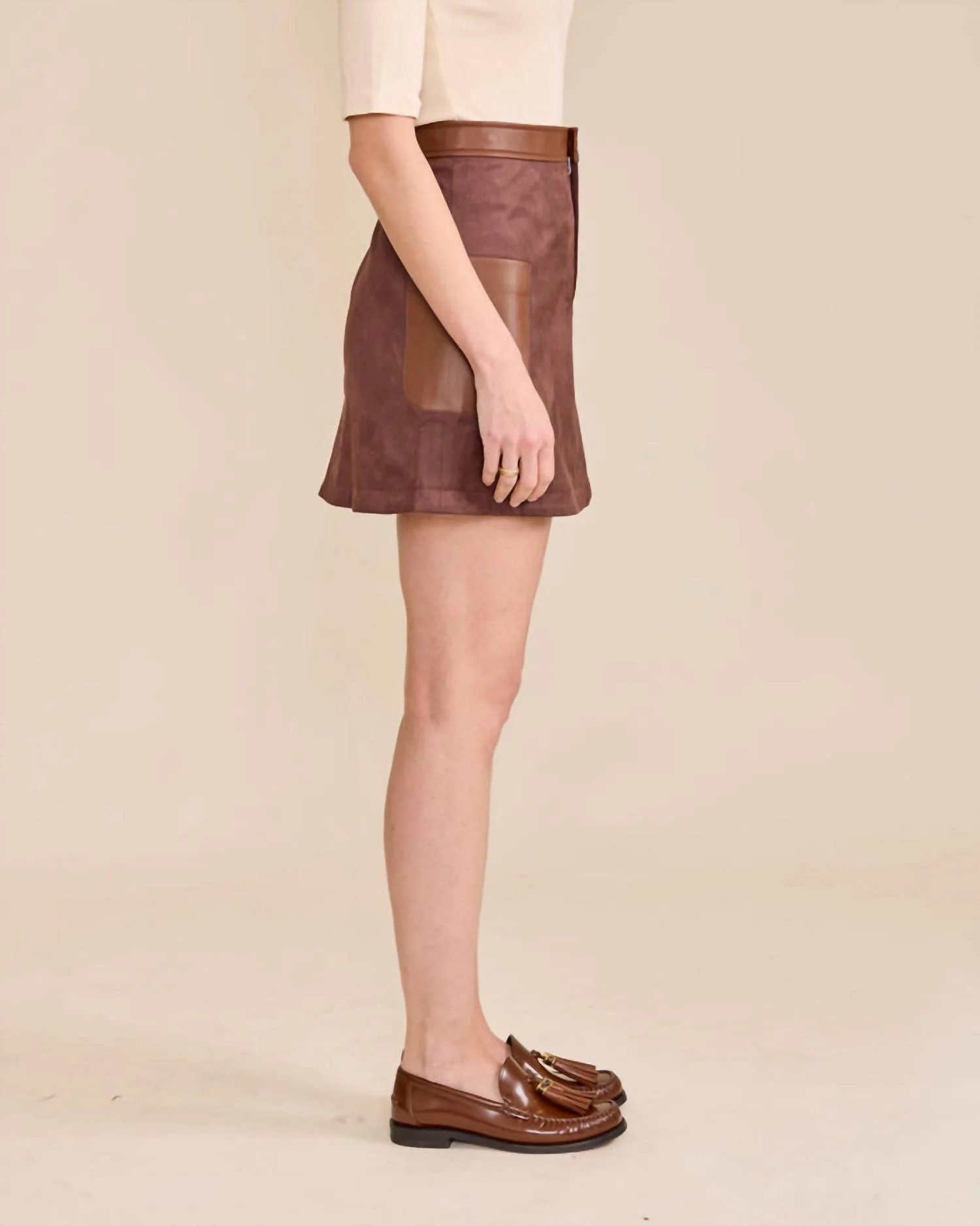 Zoe Mini Skirt In Chocolate