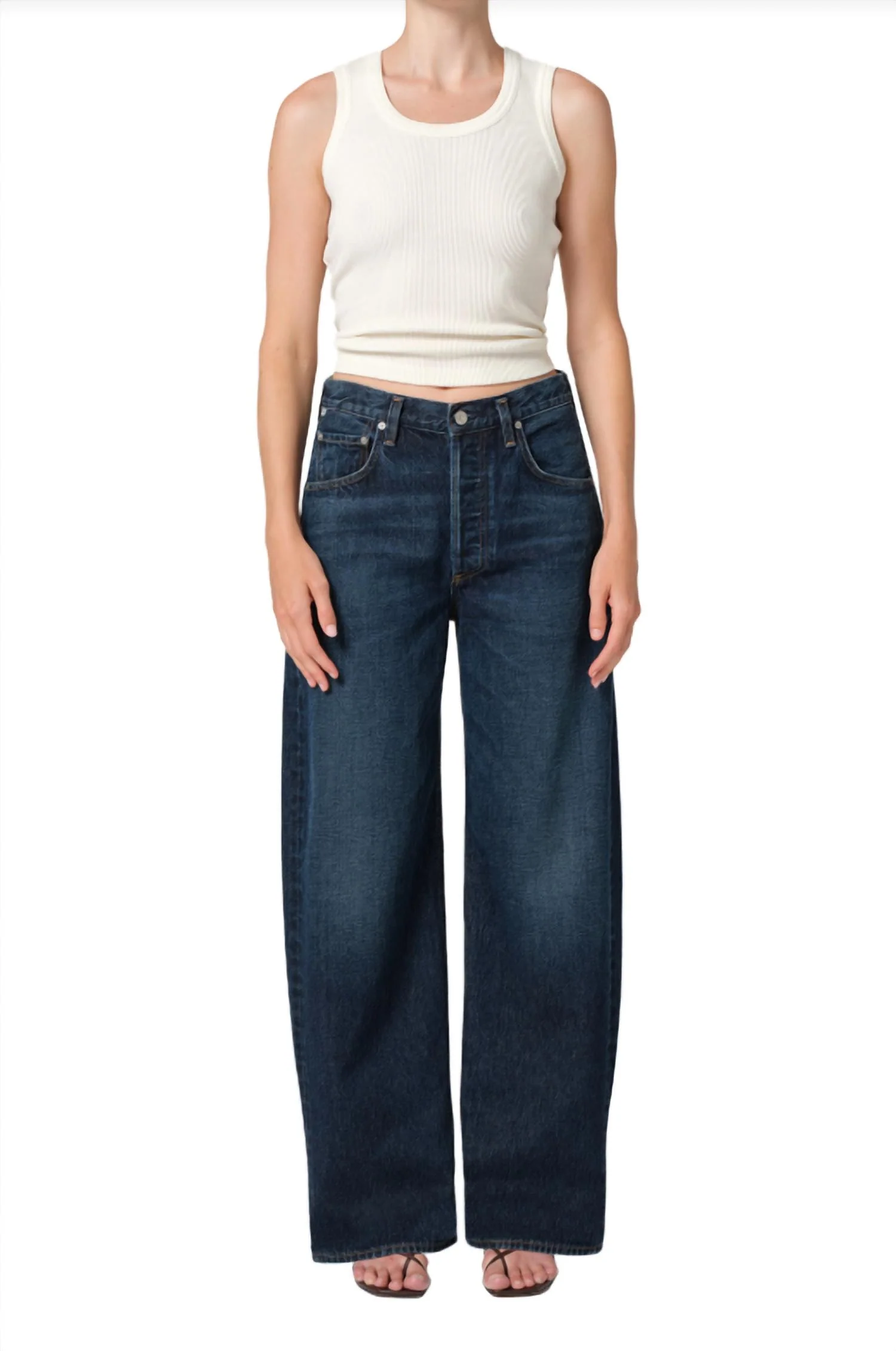 Ayla Baggy Jeans In Costa Brava