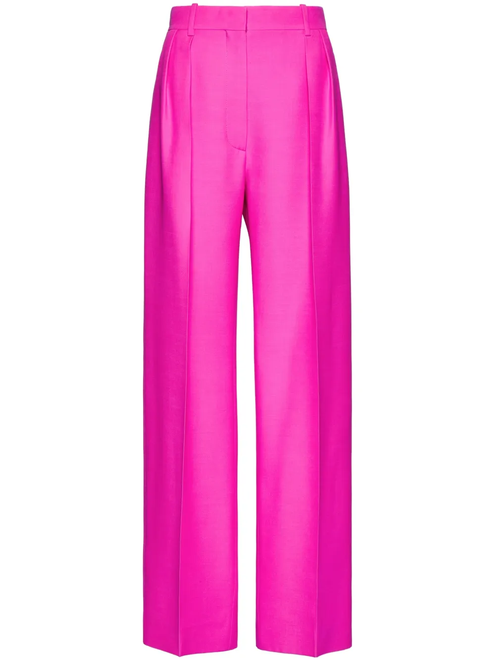 Valentino Crepe Couture Wide-Leg Trousers