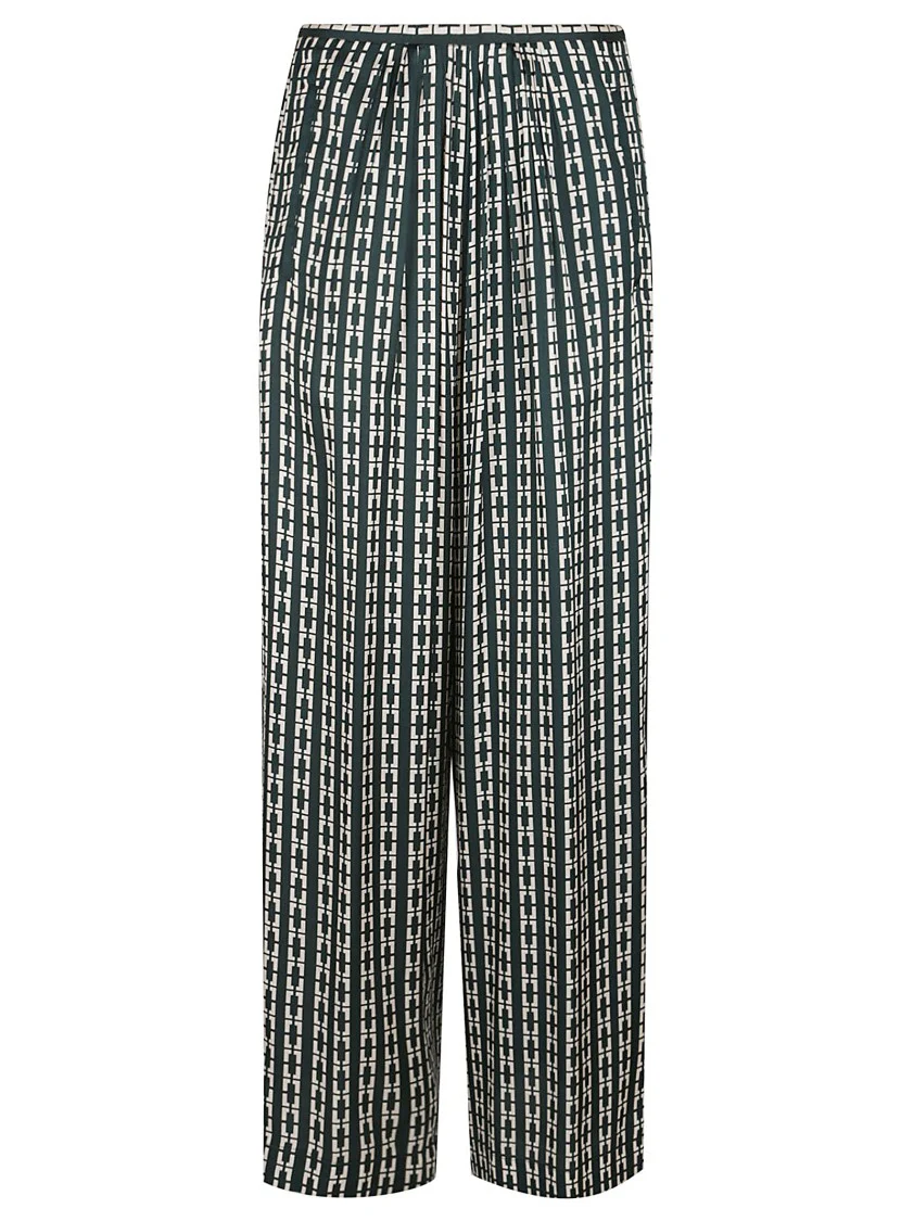 Printed Ecoviscose Satin Relaxed Palazzo Pants