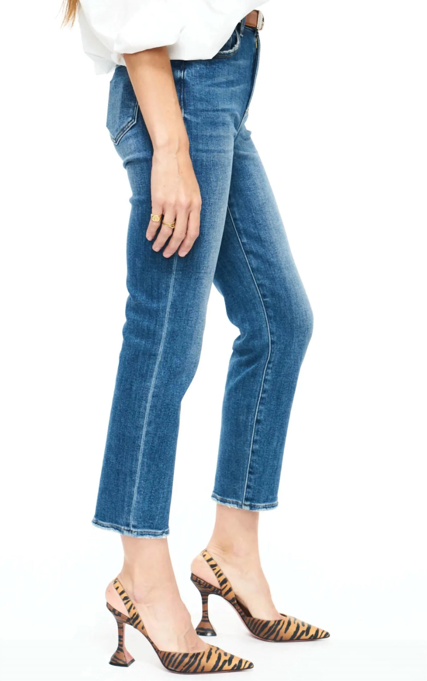 Monroe High Rise Slim Cigarette Jeans In Indio