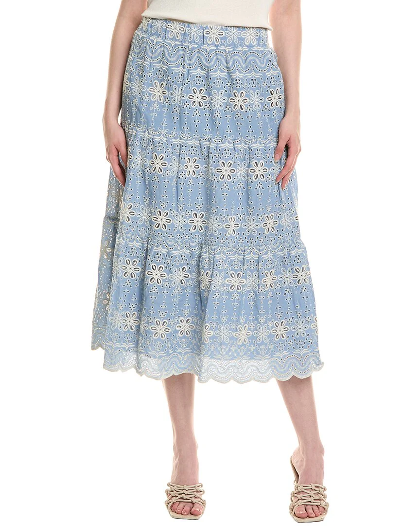 FATE Tiered Broderie Skirt