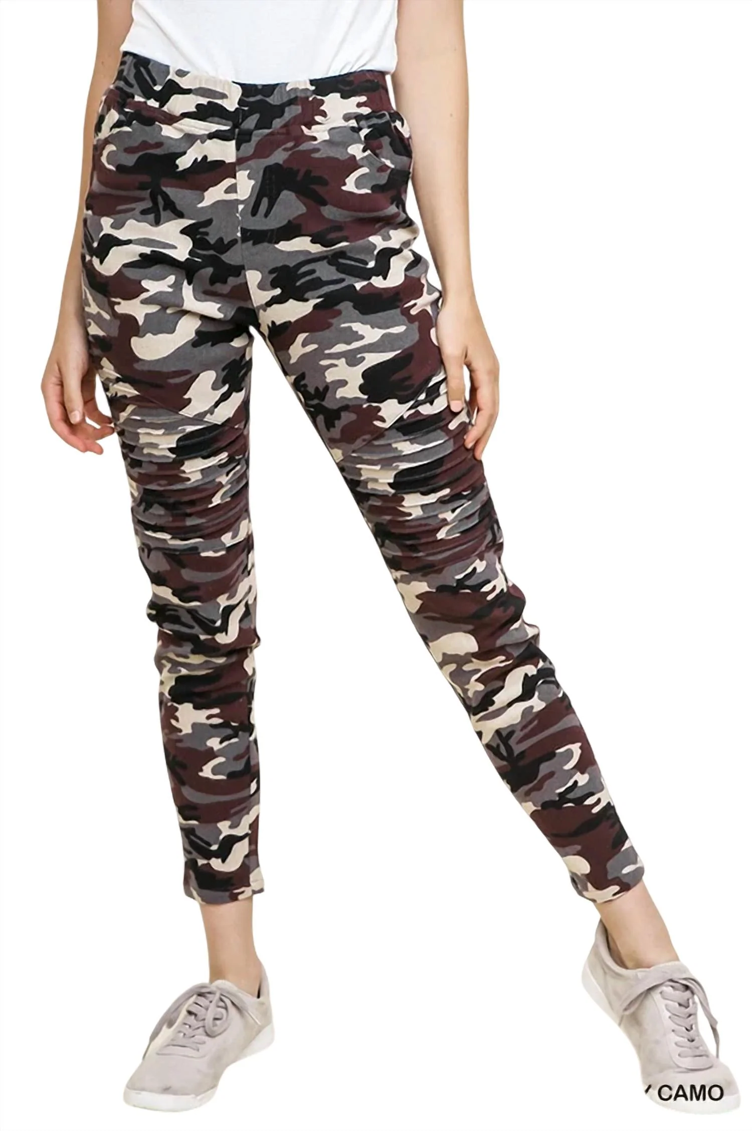 Camo Moto Pant In Grey