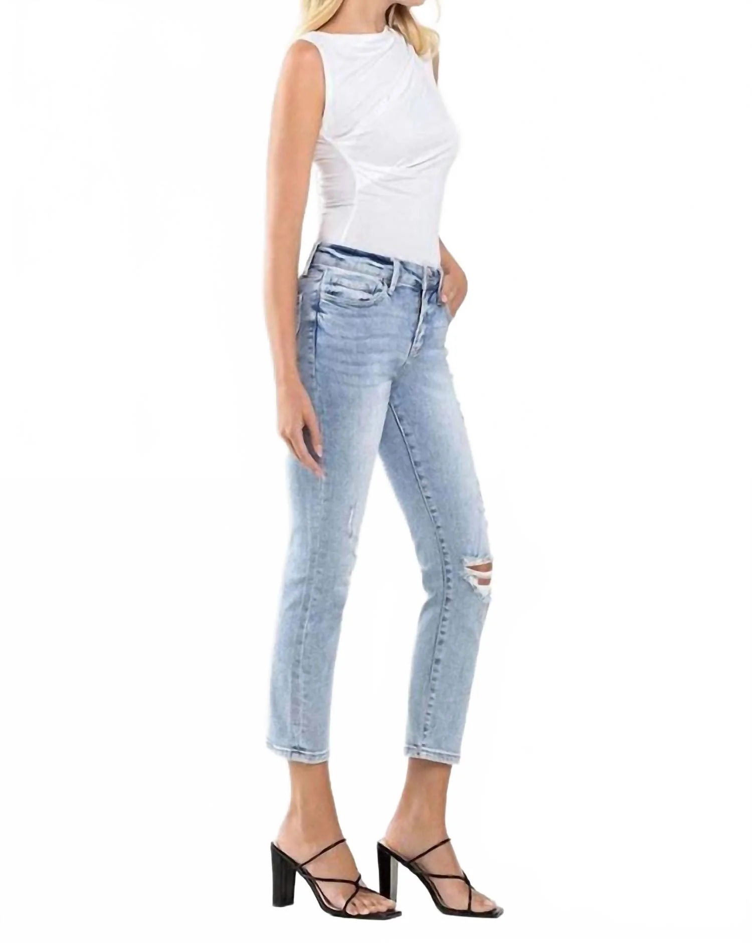 Straight Denim Pants In Blue