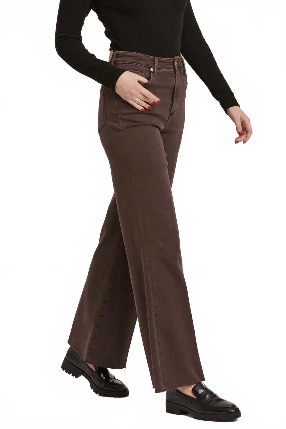 Fiona Jeans In Mocha Brown