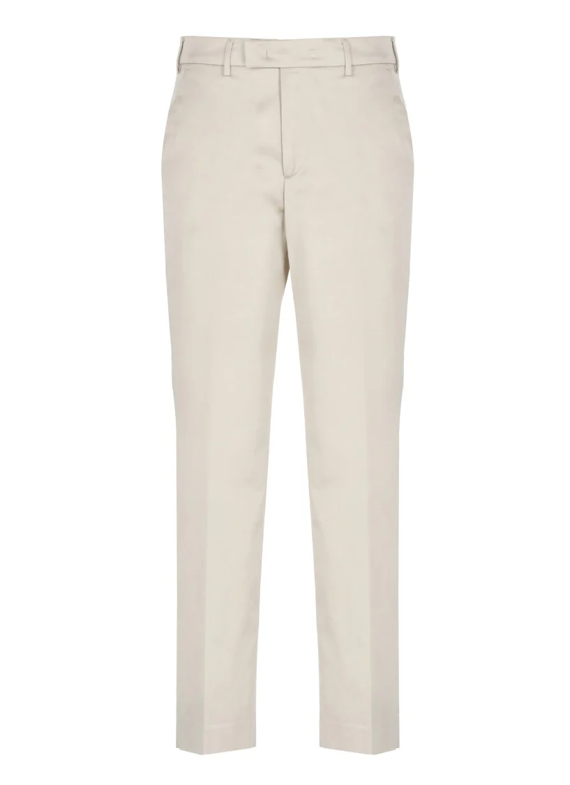 Ivory Cotton And Viscose Pants
