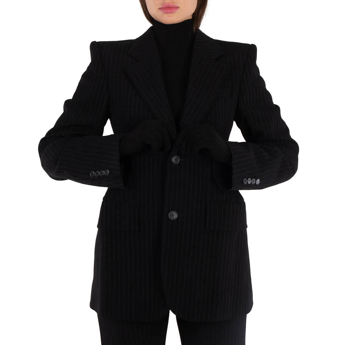 Balenciaga Hourglass Pinstripe Blazer