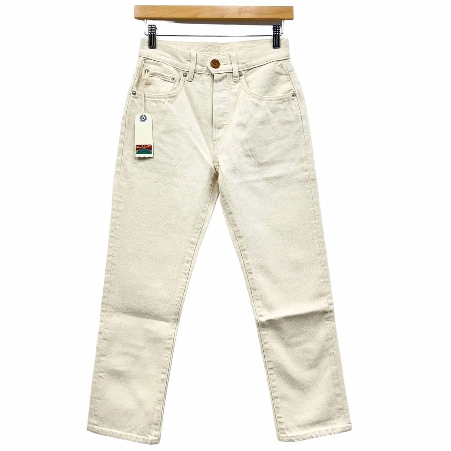 Hype Classic Cropped Jean In Bone