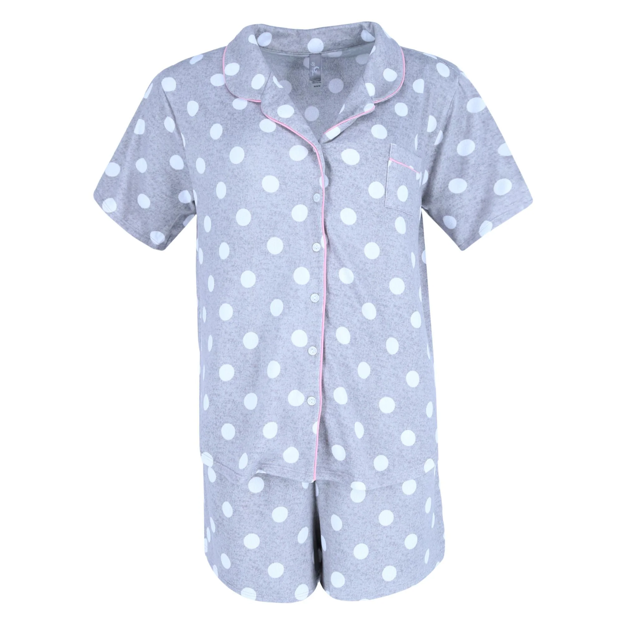 Women's Plus Size Polka Dot Pajama Short Set