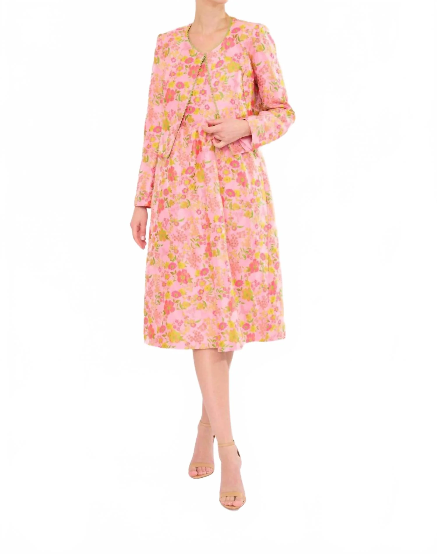 Omilia Jacket Blazer In Springtime Brocade