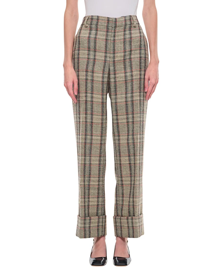 Checked Tailored Pants