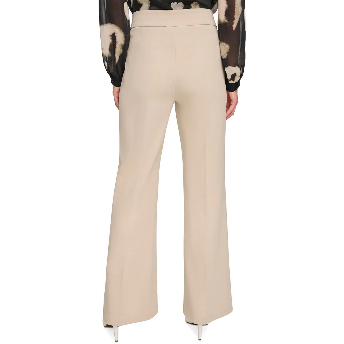 Womens High-Waist Polyester Wide Leg Pants