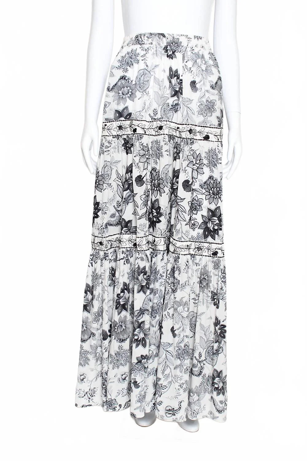 Carolina Skirt In White Fun Flower