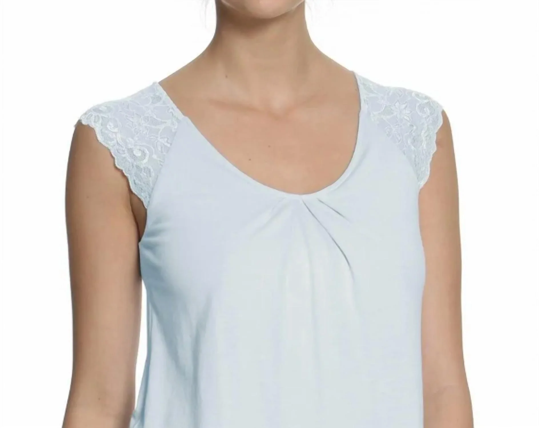 Amber Short Sleeve Cropped Pant Pajama Set In Blue Pearl